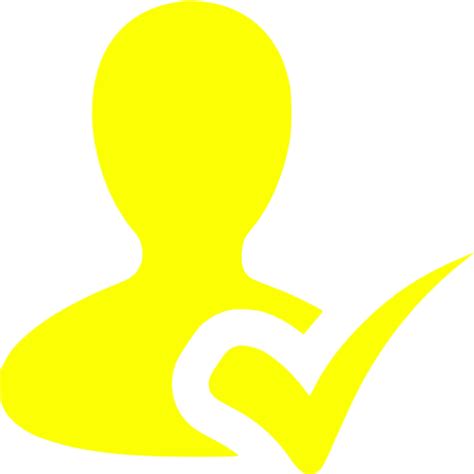 Yellow Checked User Icon Free Yellow User Icons