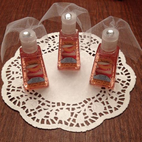 Hand Sanitizer With Little Tule Veils For Bridal Shower Favors So Cute