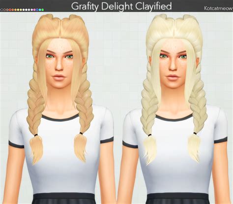 Kot Cat Grafity Delight Hair Clayified Sims 4 Hairs