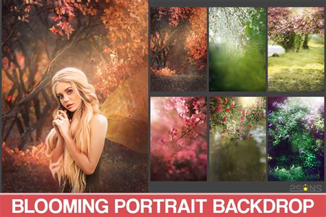Floral Backdrop And Photoshop Overlay Flower Overlay Blooming Etsy