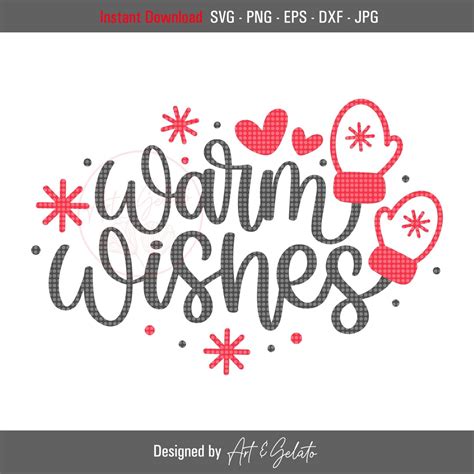 Warm Wishes Svg Warm Winter Wishes Svg Winter Svg Christmas Etsy
