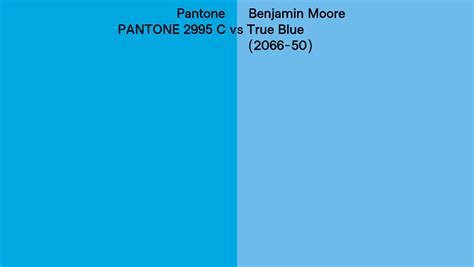 Pantone 2995 C Vs Benjamin Moore True Blue 2066 50 Side By Side