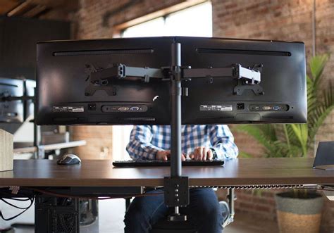 Dual Monitors Curved Dual Monitor Stand For Curved Monitors 2021