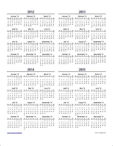 Printable Multi Year Calendar Shopmall My 40180 Hot Sex Picture