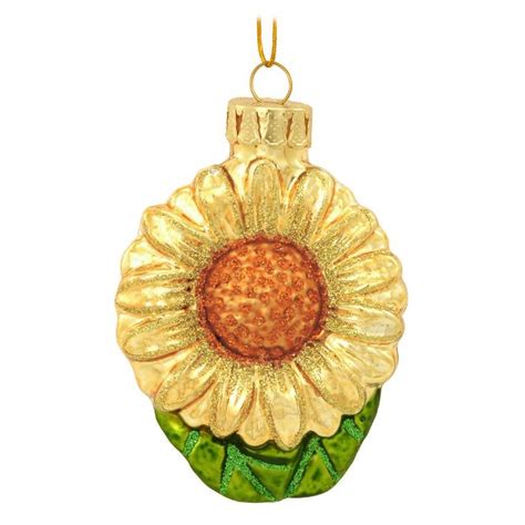 Sunflower Glass Ornament Christmas Ornaments Personalized Christmas