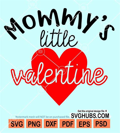 Mommy's little valentine svg, Mommy valentine svg, valentine kids svg