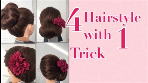 5 Easy And Quick Bun Hairstyles With 1 Trick Simple Hairstyles Easy