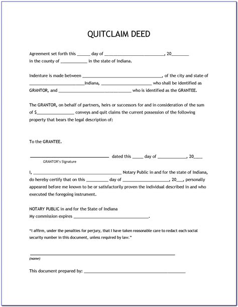 Free Printable Florida Quit Claim Deed Form Printable Forms Free Online