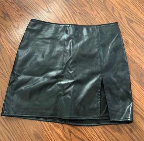 Fashion Nova Leather Skirt Black Size M 20 33 Off Retail From Nadya