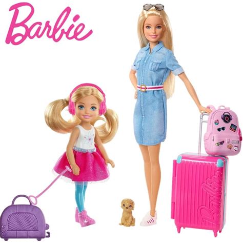 Barbie Travel Doll Barbie Chelsea Travel Doll 10 Accessories Fwv25