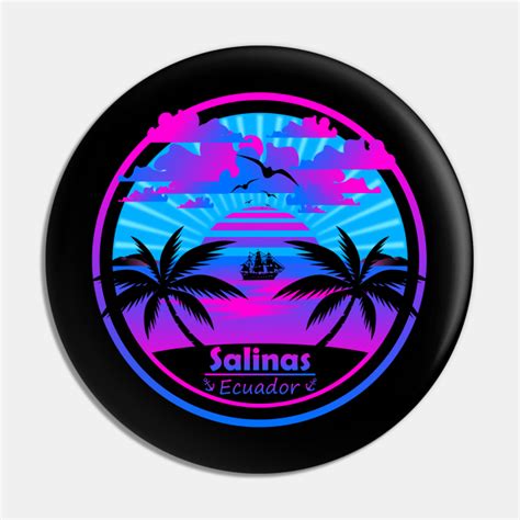 Salinas Beach Ecuador Palm Trees Sunset Summer Salinas Beach Pin Teepublic