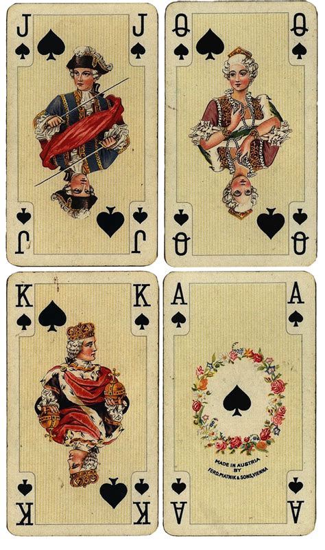 Wings Of Whimsy Antique French Playing Cards Spades Free For