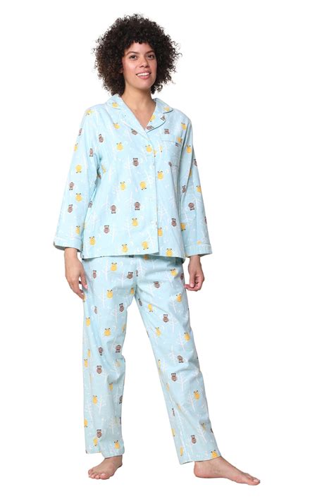 Flannel Owl Print Pajama Set Pajama Set Print Pajamas Owl Print