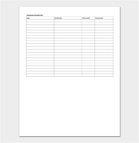 Client List Template - 17+ in (Word, Excel & PDF)