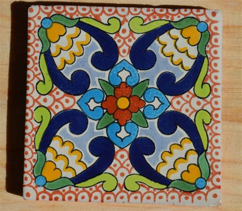 25 Mexican Talavera Tileshand Painted 4 X 4