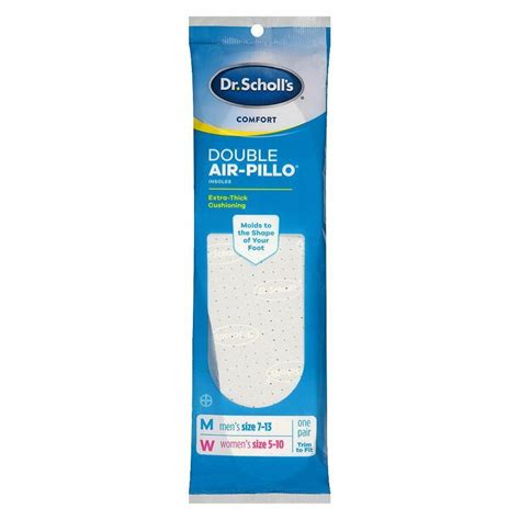 Dr Scholl S Double Air Pillo Insole Extra Thick Cushioning Unisex 8