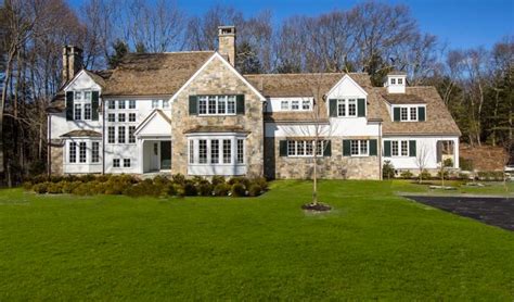 Million Newly Built Stone Shingle Colonial Mansion In Weston