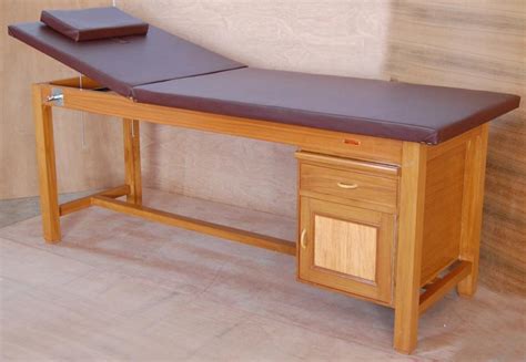 wooden massage cum treatment table for treatement color natural wood colour at rs 30 000