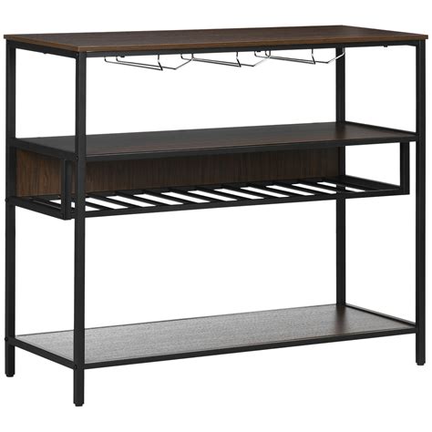 Homcom Industrial Sideboard Storage Cabinet Serving Bar Buffet With