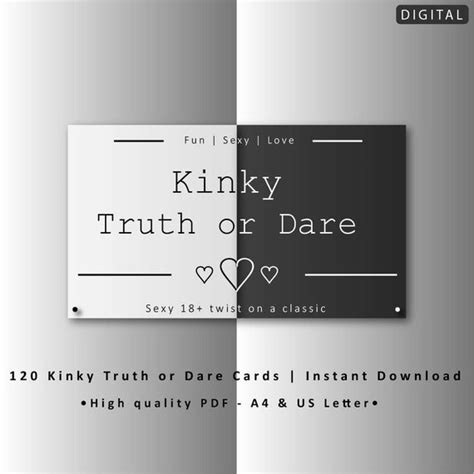 Kinky Truth Or Dare Game Instant Digital Downloadvalentines Etsy