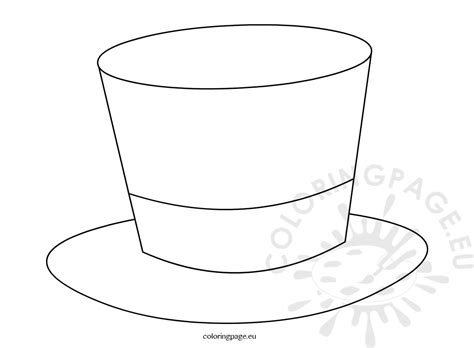 You will need a pdf reader to view the file. Top hat magician template - Coloring Page