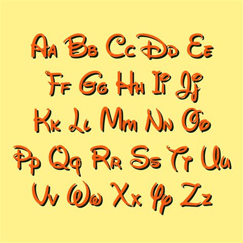 Disney Letters Font Template Printables Walt Disney Logo Walt Disney