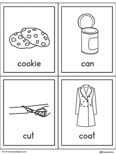 letter  words  pictures printable cards cookie  cut coat