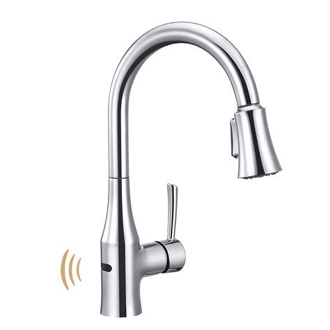 Here is a product that utilizes a different approach than the basic touchless mechanism. Touch Sensor Kitchen Faucet | Dandk Organizer