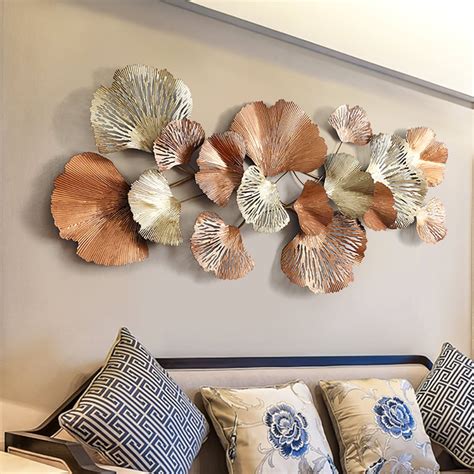 Luxury Gold Ginkgo Leaves Metal Wall Decor Home Art 539l X 244h Homary