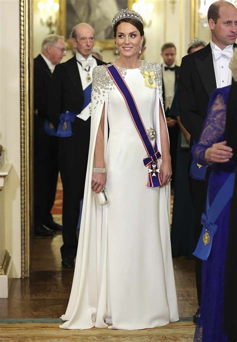 Kate Middleton Wears First Tiara As Princess Of Wales At State Banquet