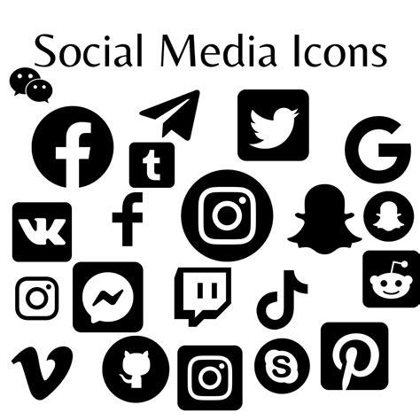 Social Media Icons Svg Clipart Instagram Twitter Fb Tiktok Ph