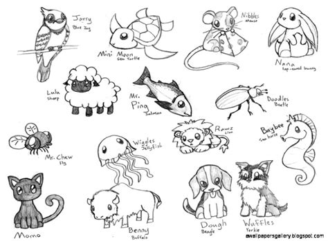 Easy Cute Animal Drawings Wallpapers Gallery