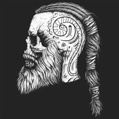 Pin By Hank Kaufman On Skulls Norse Tattoo Viking Tattoos Viking Skull
