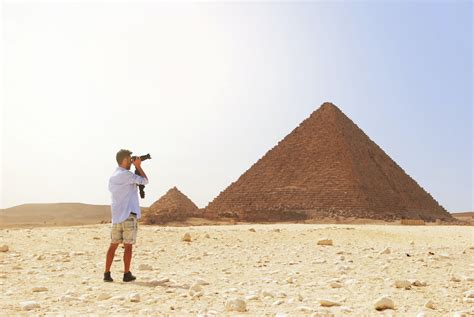 Man Taking Photo Of The Great Pyramid · Free Stock Photo