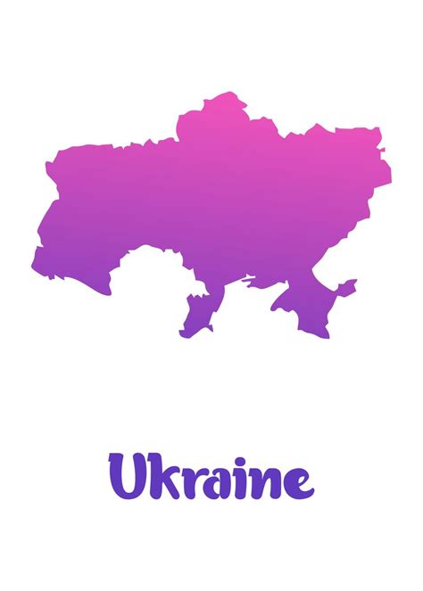 Maps Ukraine Poster By Doublede Design Displate