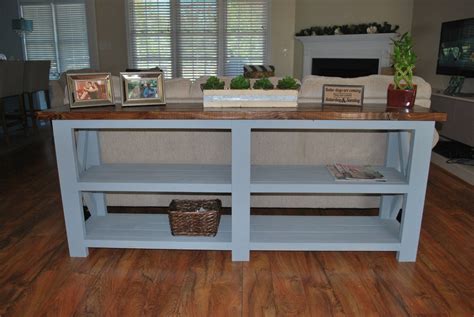 Rustic Console Table Farmhouse Style Rustic X Wood Console