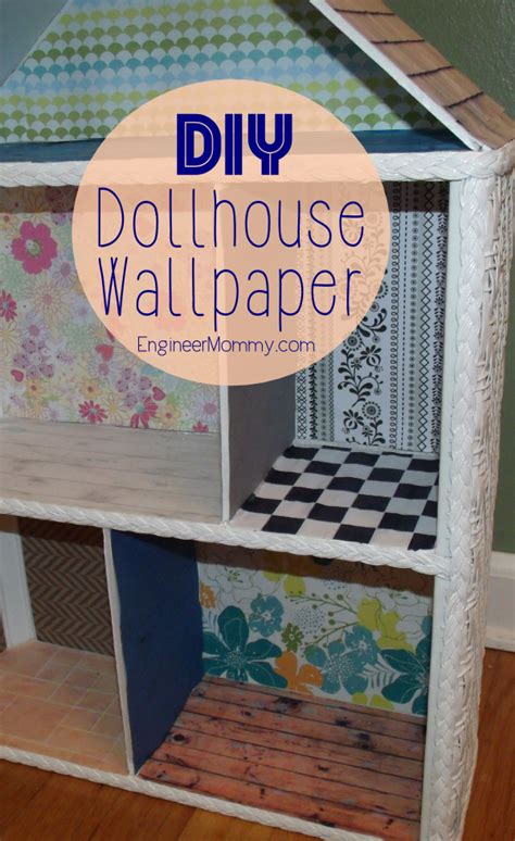 Diy Dollhouse Part 2 Adding Wallpaper And Flooring Doll House