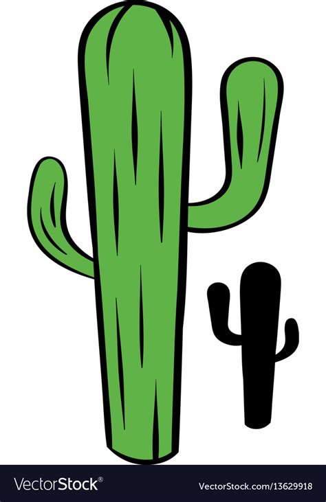 Cactus Icon Cartoon Royalty Free Vector Image Vectorstock