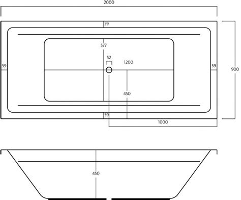 Badewanne Galatea Beach 200 x 90 x 45 cm - BH200