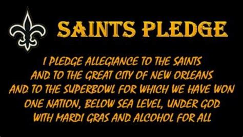 Saints Pledge New Orleans Quotes Logo Fleur New Orleans Saints
