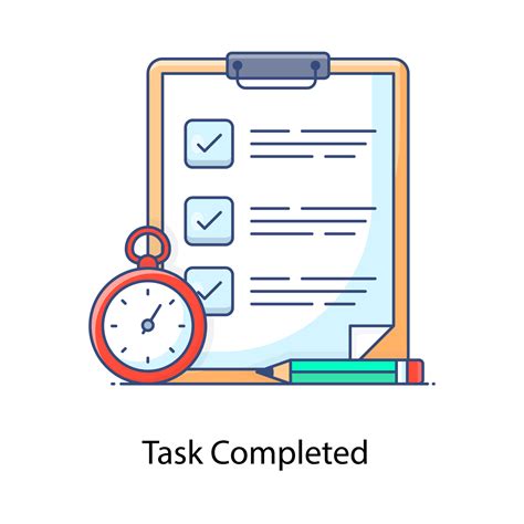 Task Completed Icon In Flat Design 5187462 Vector Art At Vecteezy