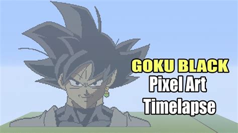 Minecraft Goku Black Pixel Art Timelapse Dragon Ball Z
