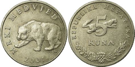 Coin Croatia 5 Kuna 2001 Copper Nickel Zinc Km11