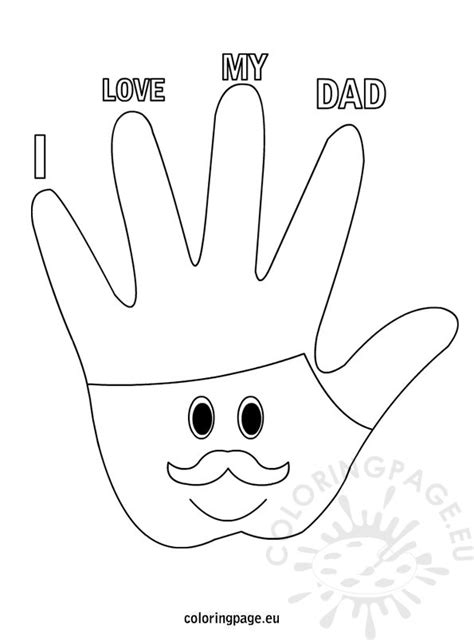 I Love My Dad Coloring Page Coloring Page