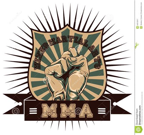 Mma Mixed Martial Arts Cartoon Vector