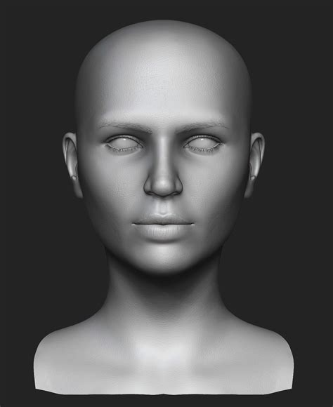 female head 3d model telegraph
