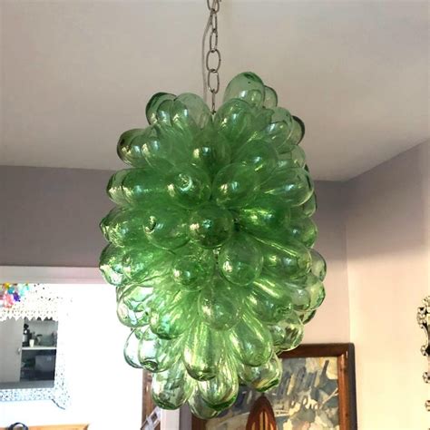 Soft Emerald Green Light Fixture Of Receyclyed Handblown Glass Chairish