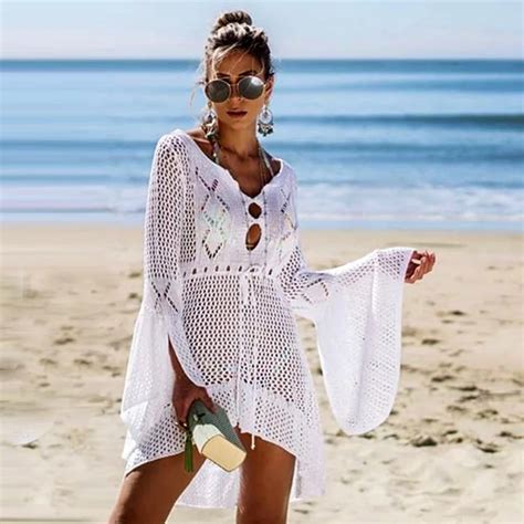 New Sexy Cover Up Bikini Women Swimsuit Cover Up Beach Bathing Suit Beach Wear Knitting Swimwear