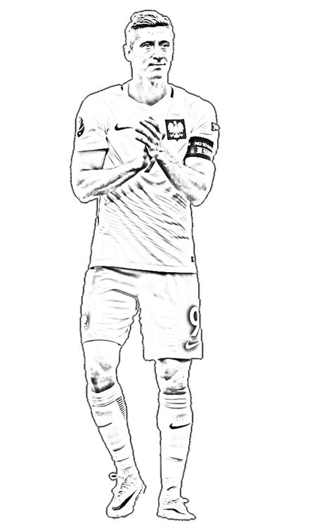 Robert Lewandowski Coloring Page Free Printable Color