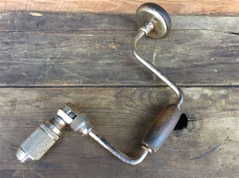 Vintage Stanley No H1250a Ratcheting Auger Bit Brace Drill Antique Price Guide Details Page